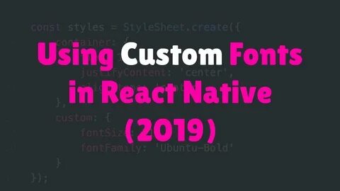 Custom font