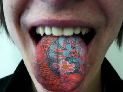 Tongue tattoo