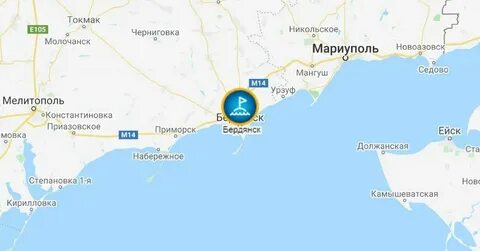 Бердянск запорожская область на карте
