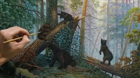 Утро в сосновом бору художник