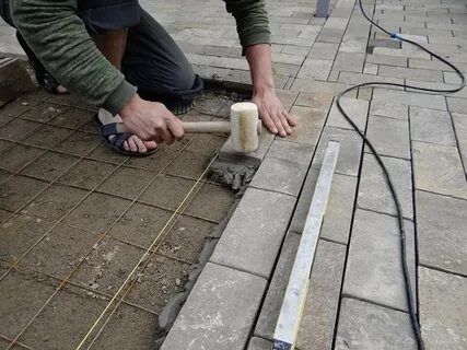 Укладка брусчатки своими руками на бетонное основание