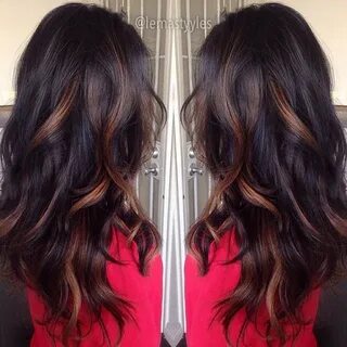 окрашивание волос шатуш на черные волосы