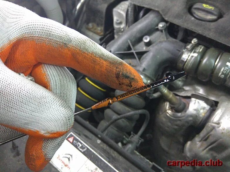 Top up engine level. Top up engine level