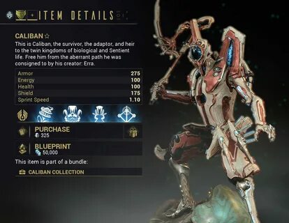 Warframe калибан билд