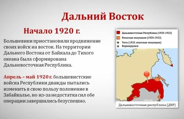 Этапы революции на дальнем востоке. Дальневосточная Республика 1920-1922 территория. 1920 — Провозглашена Дальневосточная Республика (ДВР).. Дальневосточная Республика (ДВР). Дальневосточная Республика карта.