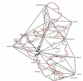 Карта геодезической сети