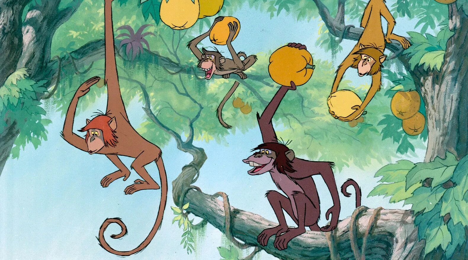 Jungle monkeys. Обезьяна с мультика Маугли.