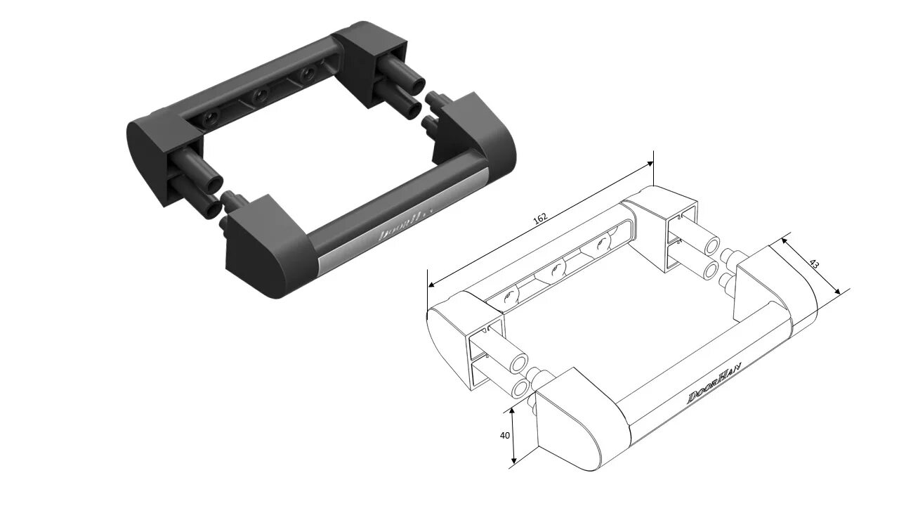 Ручка DOORHAN r020. R020 ручка Дорхан. Ручки для гаражных ворот DOORHAN r020. Ручка для секционных ворот DOORHAN.