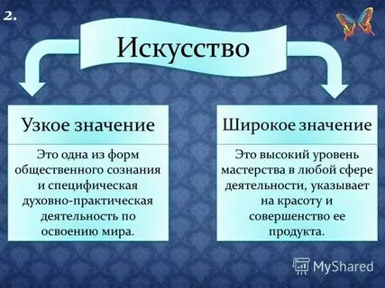Искусство в широком и узком смысле