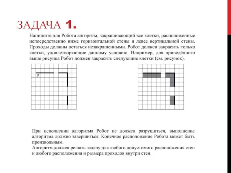 На рисунке клетчатая доска будем считать. Оставить алгоритмы для робота. Напишите для робота алгоритм. Составьте алгоритм для робота. Алгоритм для робота закрашивающего клетки.