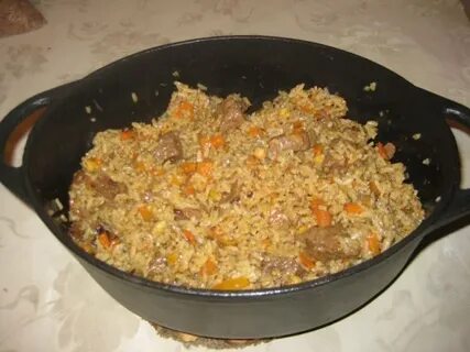 Говядина с рисом в кастрюле