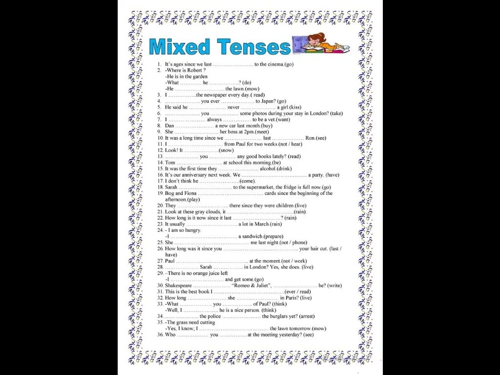 Mixed Tenses ответы. Its ages since we last. Mixed Tenses it's ages since we last ответы. When did you [go] to the Cinema last time?.