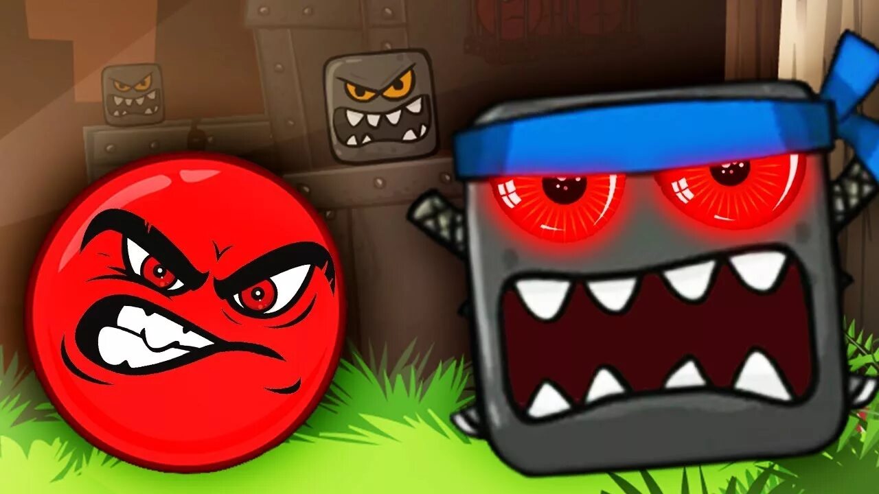 Включи red battle. Игра Red Ball 4. Красный шарик Red Ball игра. Красный шарик босс. Красный шар против квадратов.