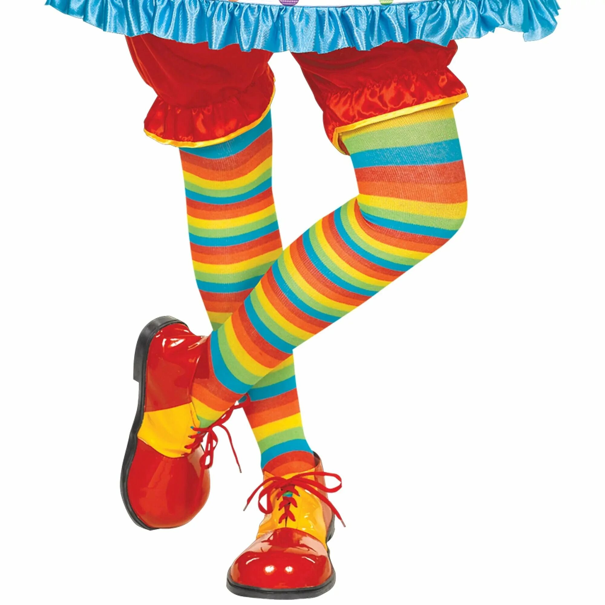 Нога клоуна. Клоун в колготках. Клоунские чулки. Гольфы у клоуна. Колготки полосатые детские.