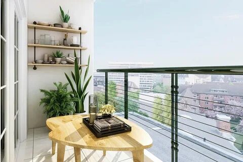 Balcony and bed