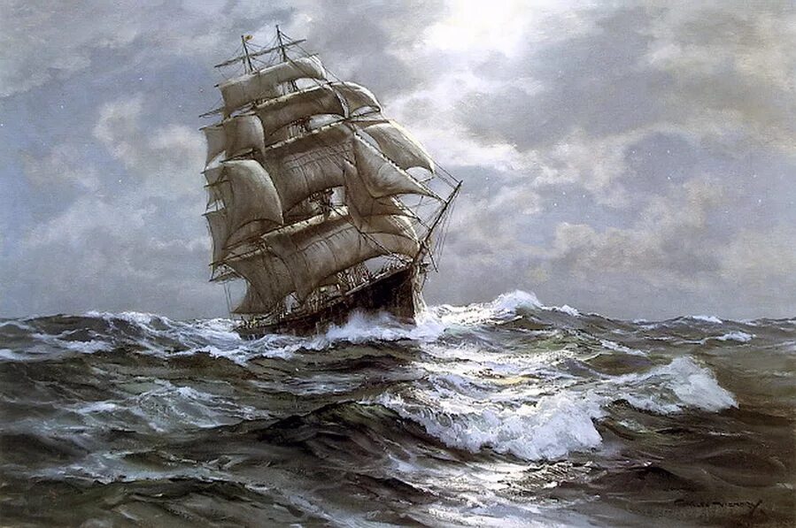 Парусники Чарльза Викери. Charles Vickery картины. Charles Vickery (1913-1998).