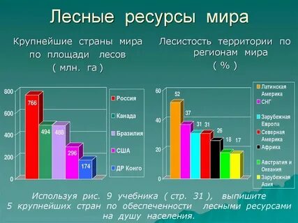 Страны лидеры по лесистости