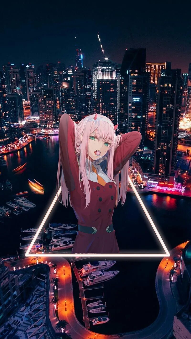 Here 00. Zero two ночь. 02 Обои.