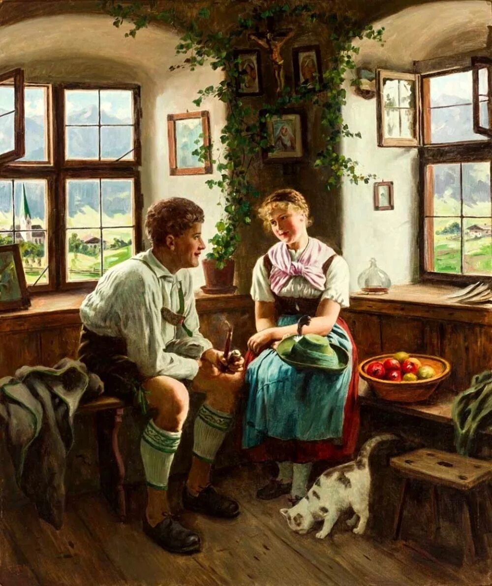 Эмиль Рау жанровая живопись. Художник Emil Karl rau. Эмиль Рау (Emil rau),1858- 1937.Германия.. Эмиль Рау немецкий художник