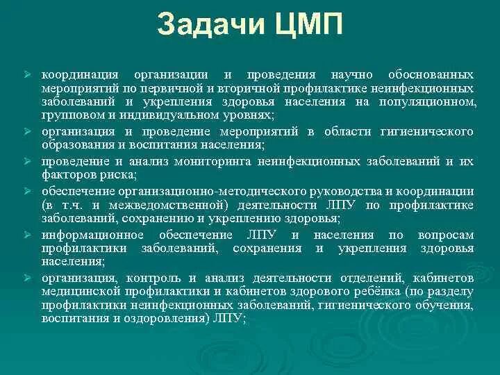 Функции центра медицинской профилактики. Функции центра медицинской профилактики
