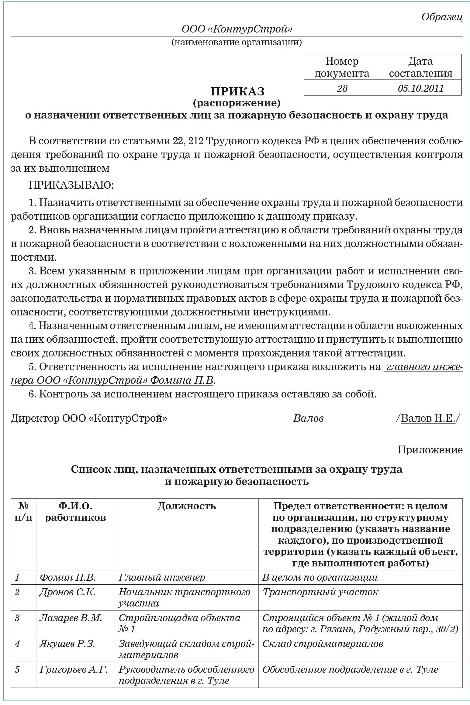 Приказ о назначении лиц ответственных за охрану труда на предприятии. Приказ о назначении ответственного лица директора. Приказ о назначении ответственного за технический надзор на объекте. Приказ организации о назначении ответственных лиц. Назначить приказом ответственных за пожарную безопасность