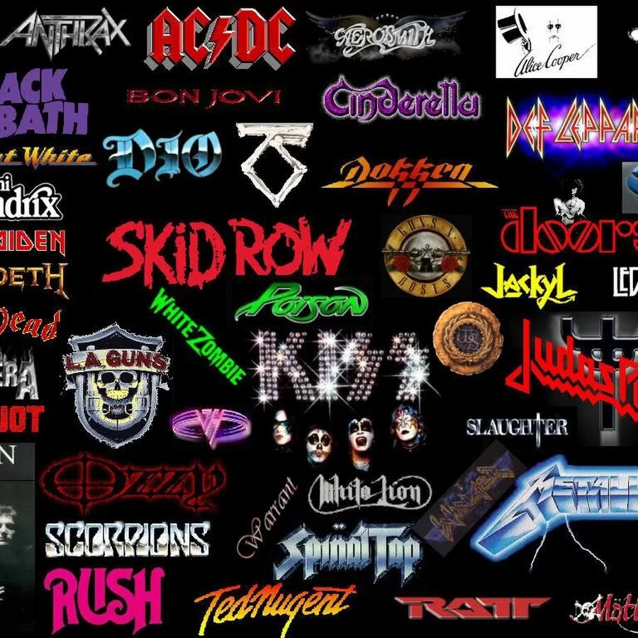 Название западных групп. Логотипы музыкальных групп. Рок. Рок логотипы. Названия рок групп.
