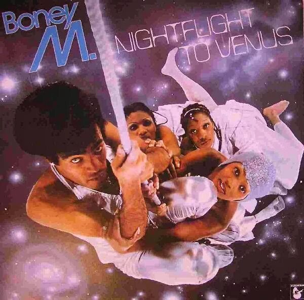 Boney m nightflight. Boney m Nightflight to Venus 1978. Бони м Nightflight to Venus. Бони м полет на Венеру. Первый состав Boney m.