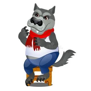 Нарисовать волка на стуле