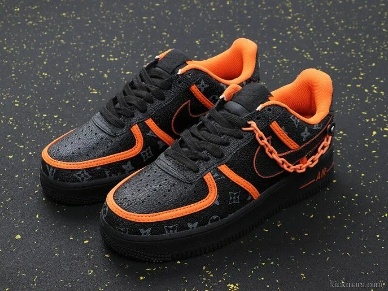 Nike af1 lv. Nike Air Force черно оранжевые. Найк АИР Форс 1 оранжевые с черным. Nike Луи витон черные Air Force. Кроссовки найк луи виттон