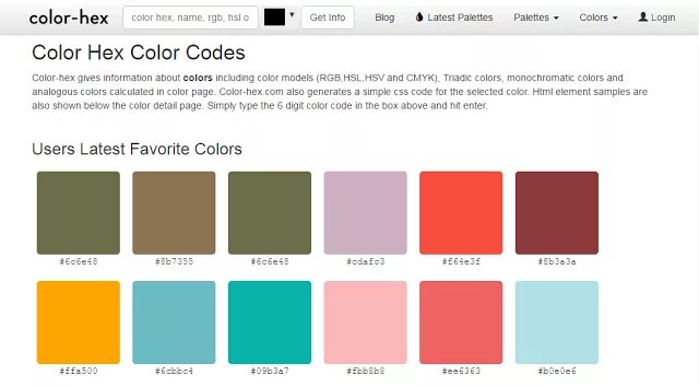 Selected color