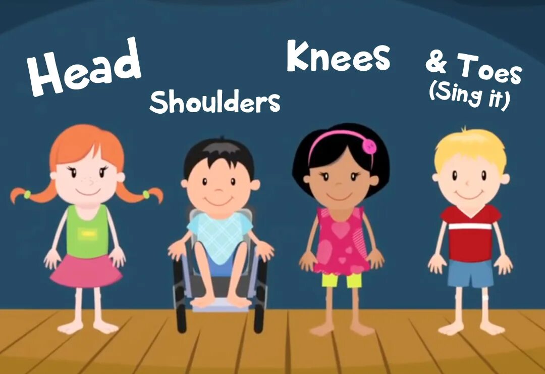 Head and shoulders super simple songs. Head shoulders knees and toes. картинка физкультминутка на уроке английского. физминутка head shoulders knees and toes. head shoulders knees and toes super simple songs.