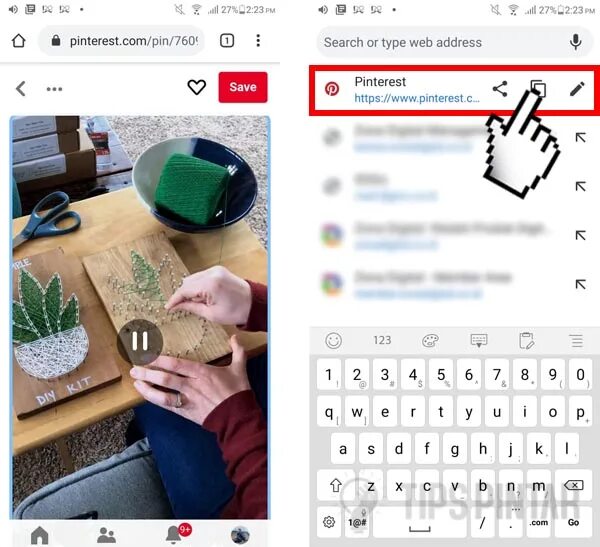 Как сохранить видео из пинтереста на телефон. Что можно написать в пинтересте.