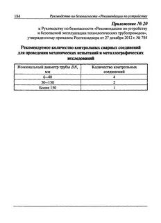 Рекомендации безопасной эксплуатации технологических трубопроводов