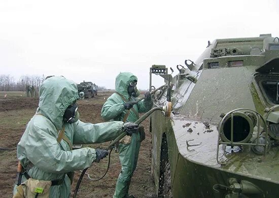 Специальная обработка вооружения и техники. ДКВ-1к РХБЗ. Дегазация РХБЗ. Спецобработка РХБЗ.