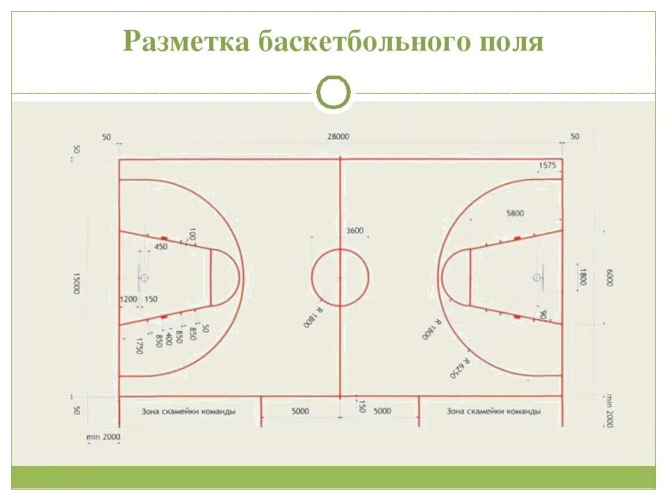 Диаметр баскетбольной площадки. Разметка баскетбольной площадки 26х14. разметка баскетбольного поля схема. схема разметки баскетбольной площадки. разметка баскетбольной площадки с размерами 18х9.