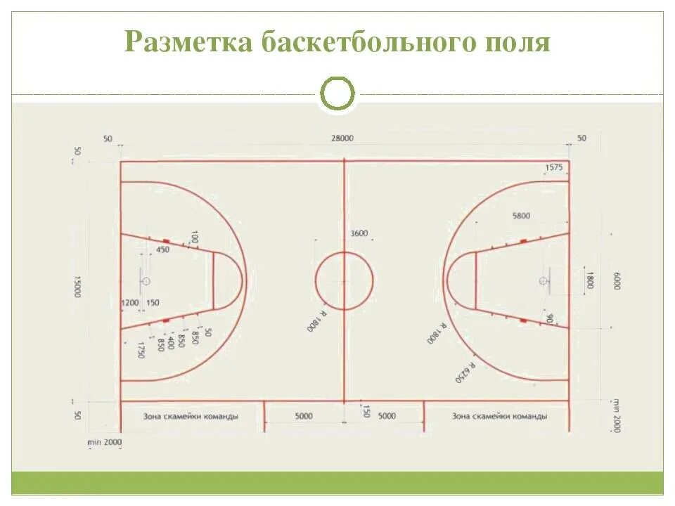 Размер баскетбольной площадки в баскетболе. Разметка баскетбольного поля схема. Размер баскетбольная площадка размер. Схема разметки баскетбольной площадки. Разметка баскетбольной площадки 18х9.