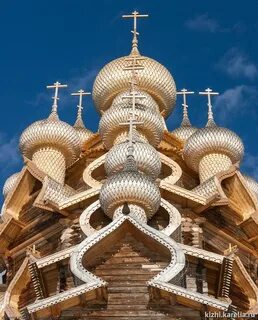 Купола преображенской церкви кижи