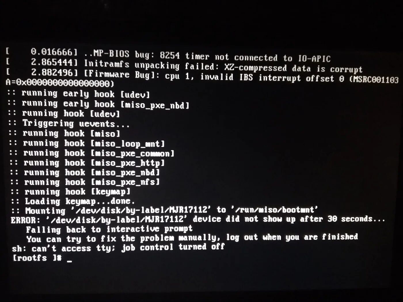 Initramfs команда перезагрузки. Initramfs как перезагрузить. Линукс при инсталяции не видит диск. Initramfs Unpacking failed.