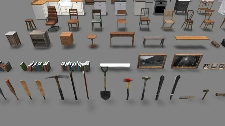 Props model. Доска 3д модель. пропсы. театральная мебель fbx. семи-реализм 3д модель props.