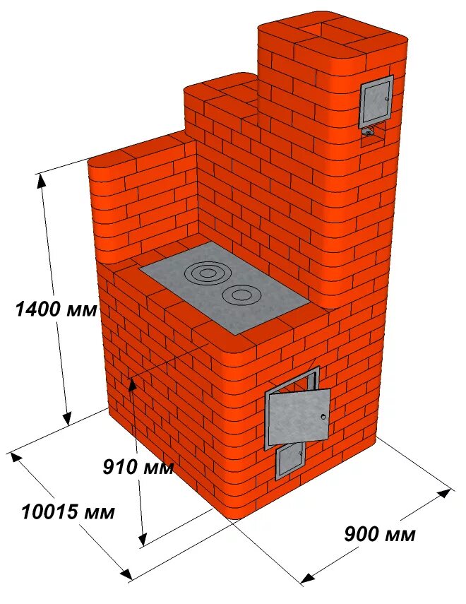 Размер печи для дома. Отопительно-варочная печь из кирпича Малютка. Отопительно варочная печь шведка Малютка. Печь отопительно варочная Малютка порядовка. Отопительно-варочная печь из кирпича Малютка порядовка.