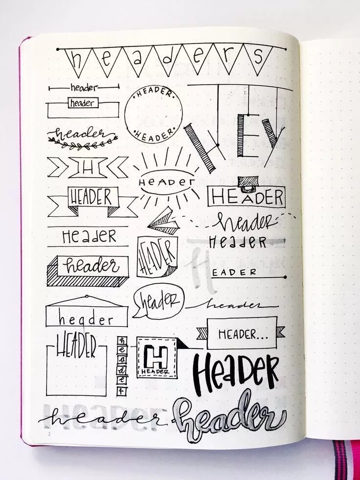 Идеи заголовков. Bullet journal заголовки. идеи для ежедневника. идеи заголовков для ежедневника. красивые заголовки для ежедневника.