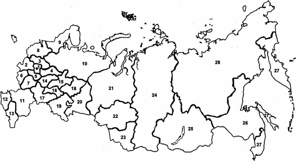 Административно территориальное деление России черно белая карта. Контурная карта России с субъектами Федерации. Административно-территориальное деление России карта пустая. Карта федеративного устройства России контурная карта.