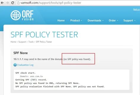 Проверить spf запись