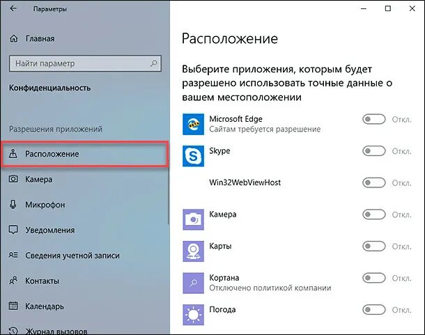 Как разрешить местоположение