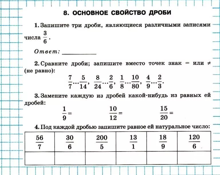 Карточка сокращение дробей 5. Основное свойство дроби сокращение дробей 5 класс. Самостоятельная по теме основное свойство дроби сокращение дробей. Основное свойство дроби 5 класс задания. Основное свойство дроби 6 класс сокращение.