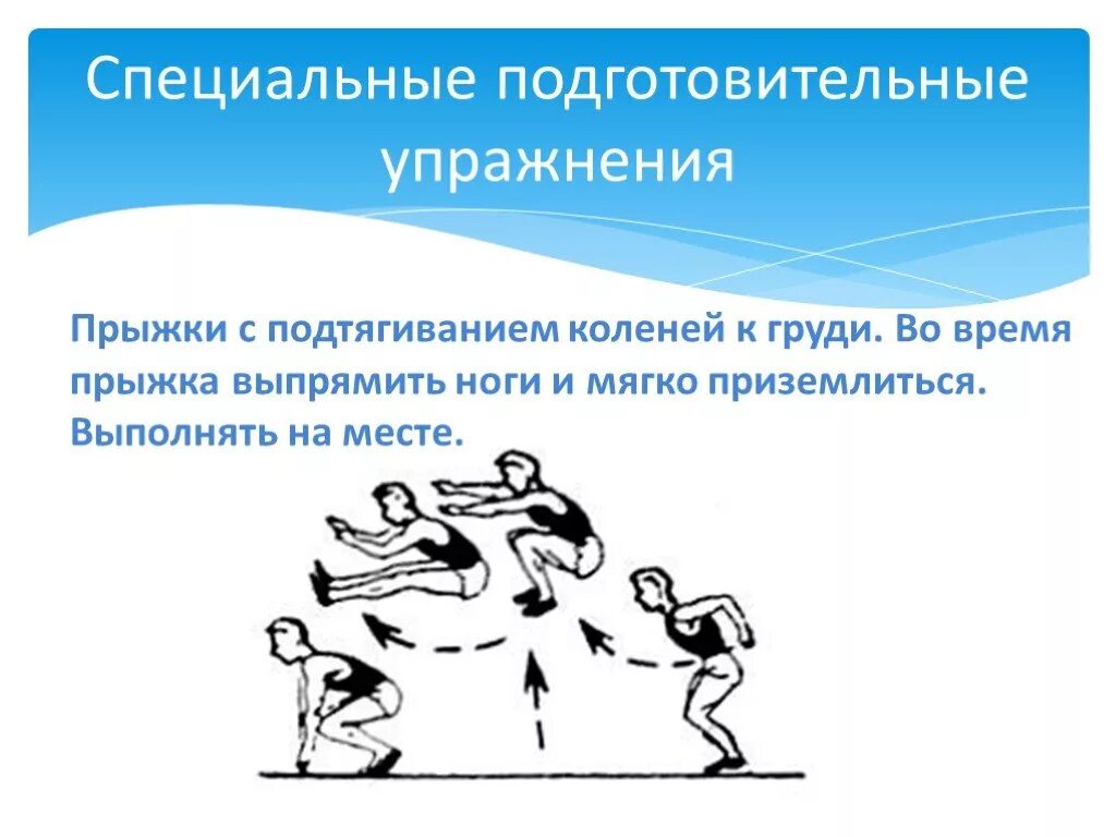 План прыжка в длину с места. Специальноподготовительные упражнения. Специальные подготовительные упражнения. Прыжок в длину с разбега. Методика прыжка в длину с разбега.