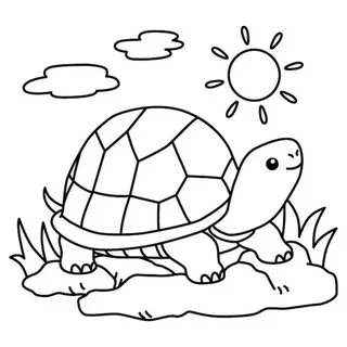 Turtle Coloring Sheet Vectors & Illustrations for Free Download