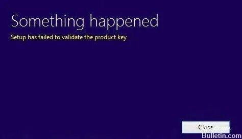 Setup has failed