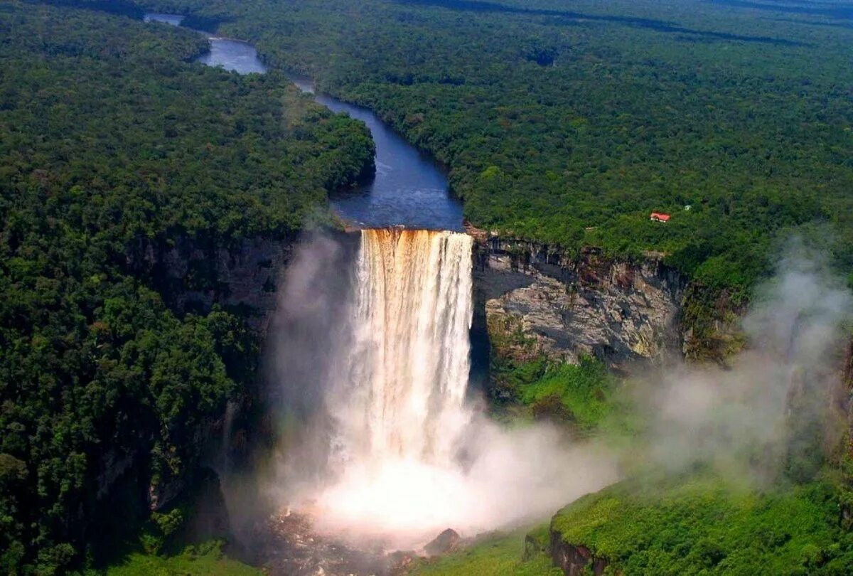 Какой самый мощный водопад. Анхель Кайетур. Водопад Кайетур. Водопад Анхель Венесуэла. Национальный парк Кайетур Гайана.