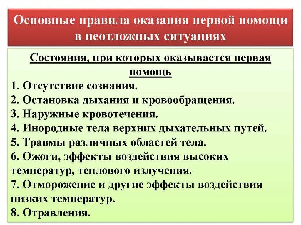 Первая медицинская помощь при различных состояниях. Основные принципы при оказании помощи. общие принципы оказания первой помощи. оказание первой доврачебной помощи при неотложных состояниях. принципы оказания первой неотложной доврачебной помощи.